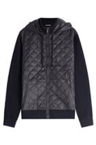 Michael Kors Collection Michael Kors Collection Zipped Quilted Jacket With Wool - Blue