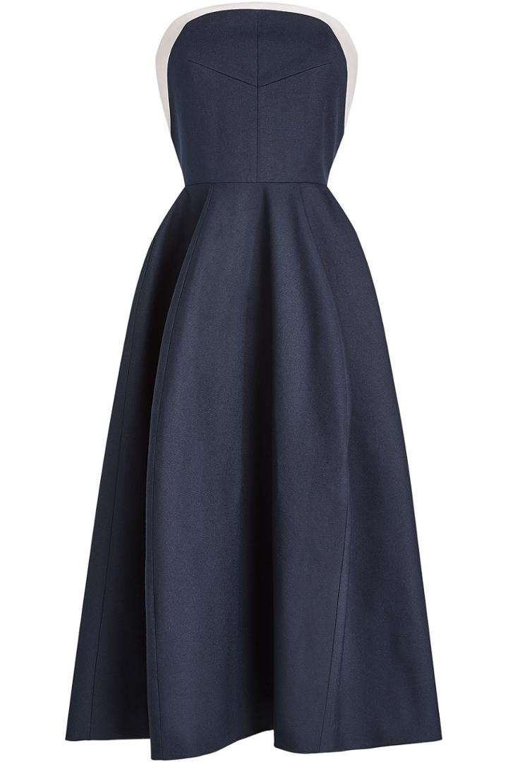 Delpozo Delpozo Stylebop.com Exclusive Strapless Dress In Cotton