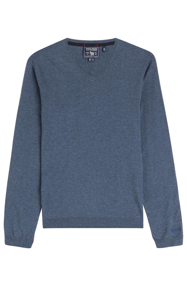 Woolrich Woolrich Soft V Neck Cotton Pullover - None