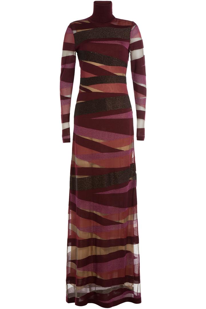 Emilio Pucci Emilio Pucci Turtleneck Maxi Dress With Virgin Wool - None