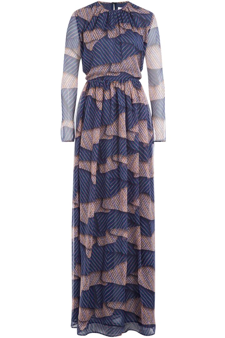 Msgm Msgm Printed Silk Maxi Dress - Multicolor