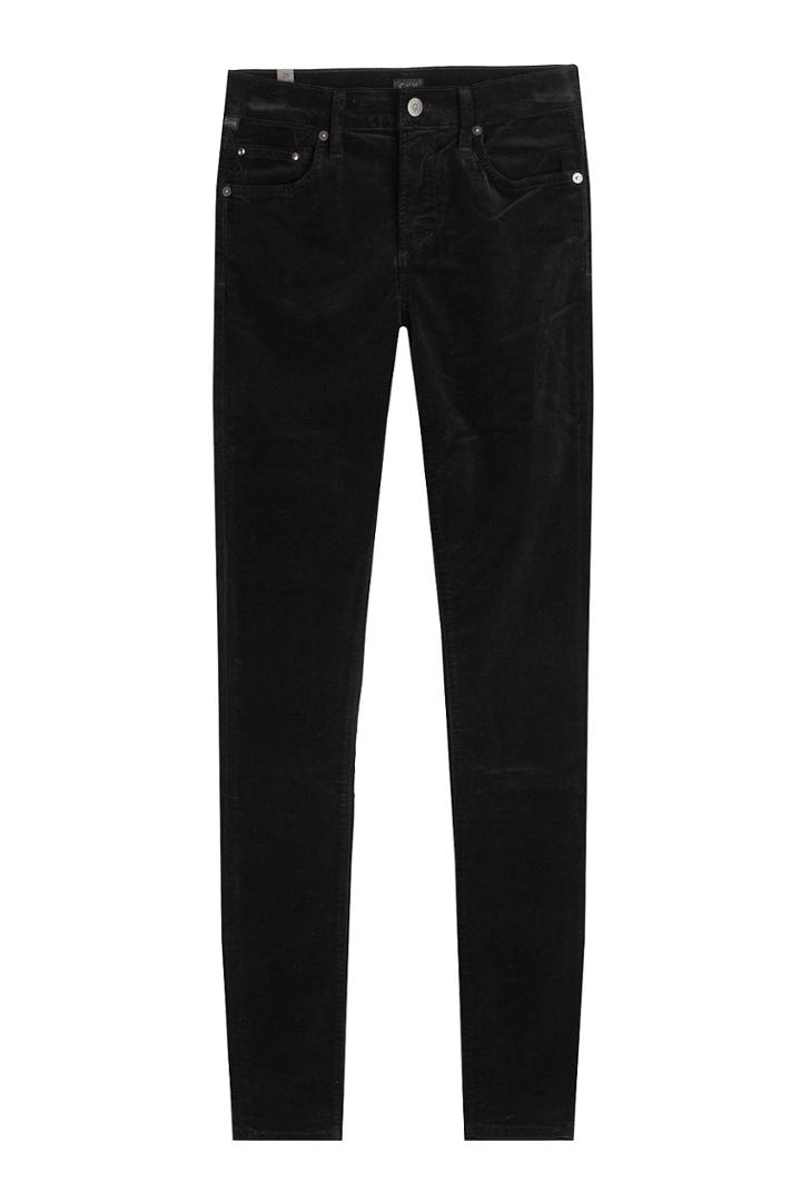 Citizens Of Humanity Citizens Of Humanity Stretch Cotton Skinny Velvet Pants - Black