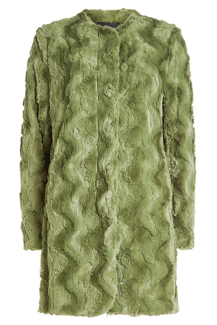 Steffen Schraut Steffen Schraut Faux Fur Coat With Printed Lining