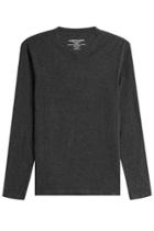 Majestic Majestic Long Sleeved Top With Cotton And Cashmere - Grey