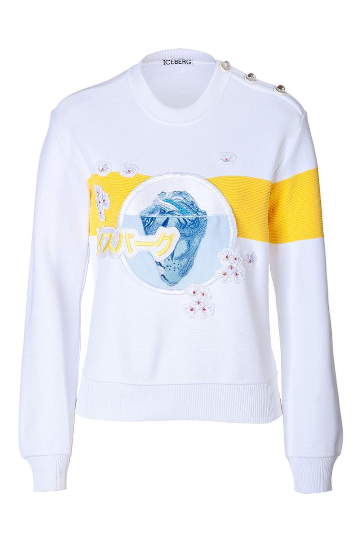 Iceberg Iceberg Jersey Sweatshirt With Flowers