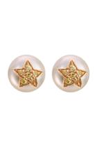 Carolina Bucci Carolina Bucci 18 Carat Gold Superstellar Stud Earrings With Pearl And Sapphires - Rose