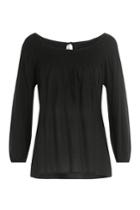 Velvet Velvet Blouse With Self-tie Back - Black