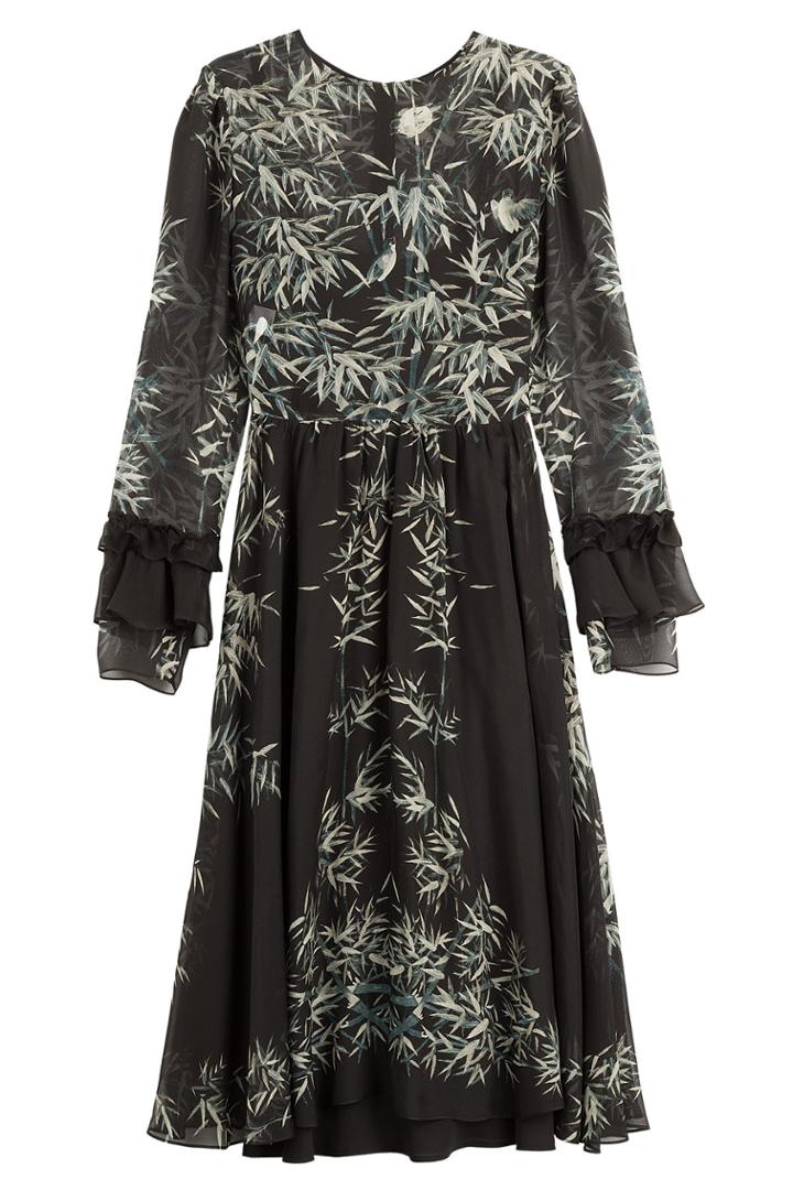 Philosophy Di Lorenzo Serafini Philosophy Di Lorenzo Serafini Printed Silk Chiffon Dress - Black