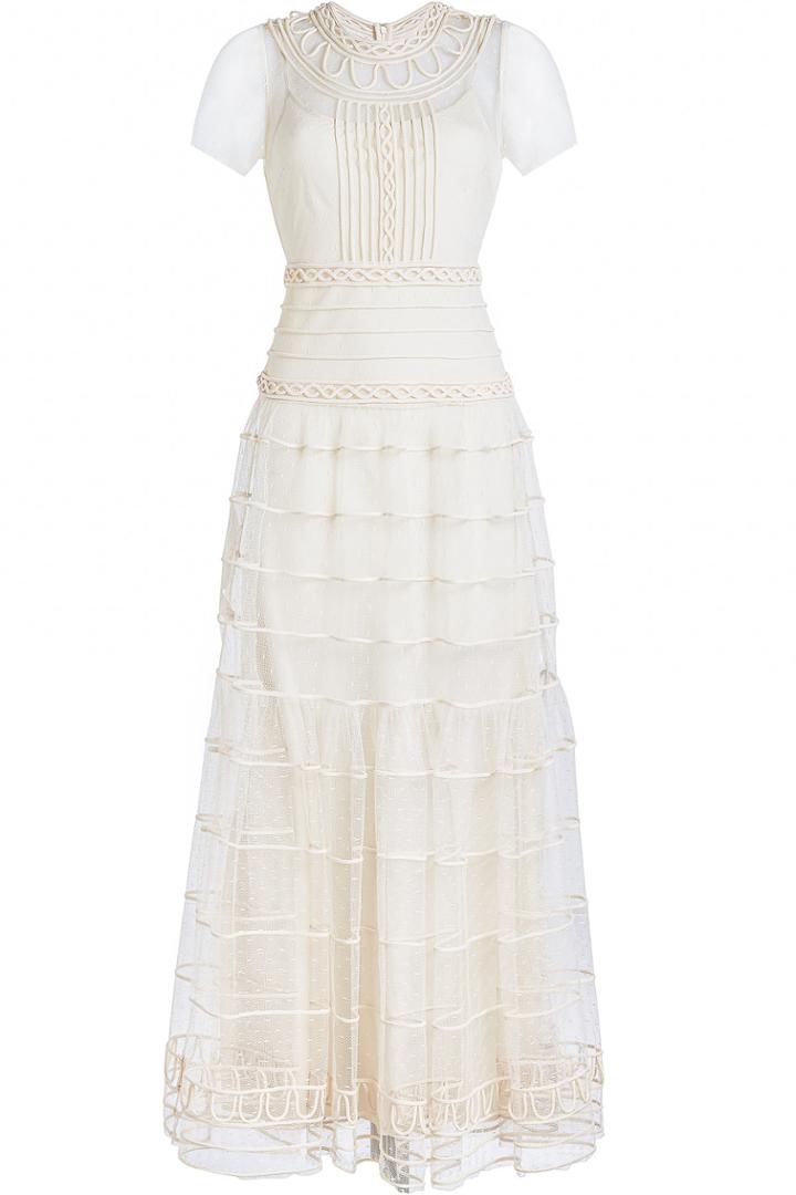 Red Valentino Red Valentino Embroidered Lace Maxi Dress