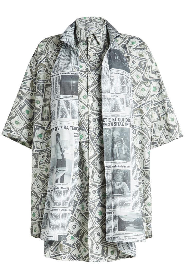 Balenciaga Balenciaga Printed Double Shirt