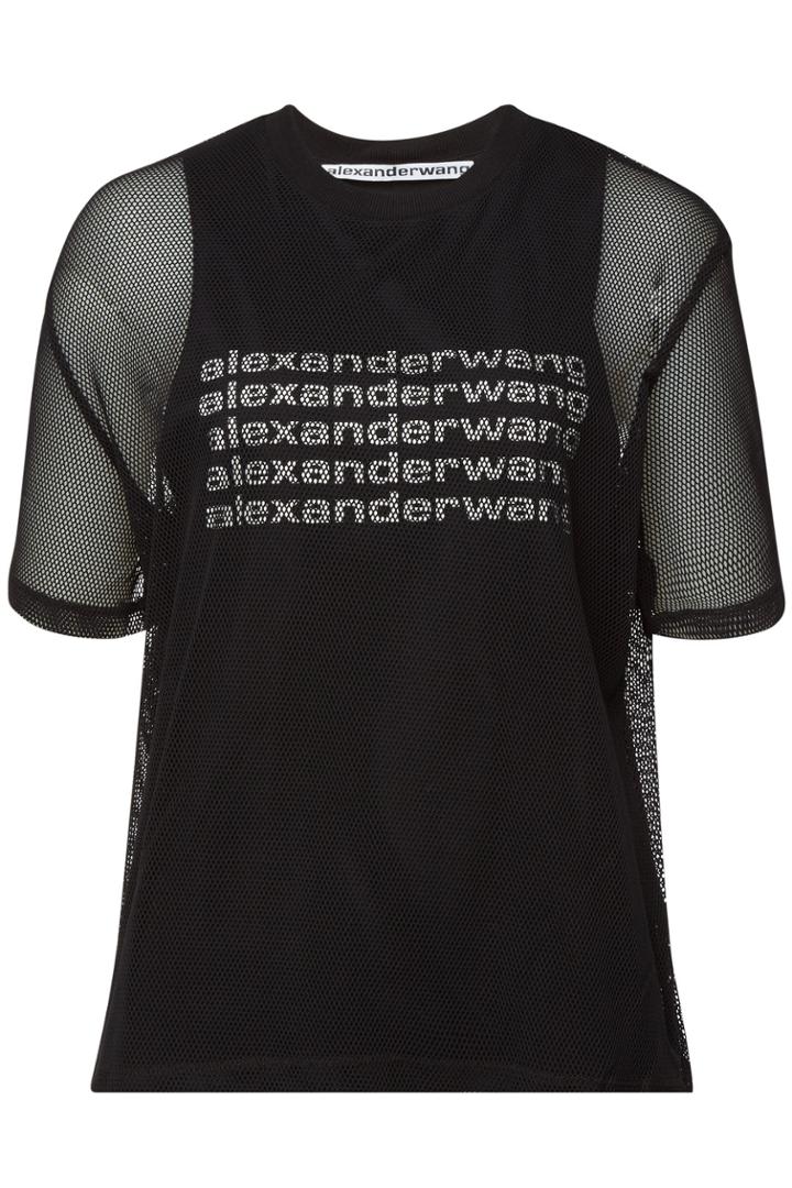 Alexander Wang Alexander Wang Printed Mesh T-shirt