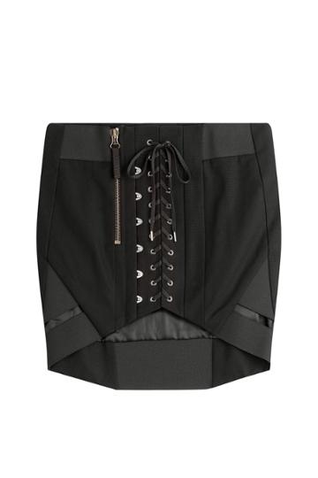 Anthony Vaccarello Anthony Vaccarello Cotton Corset Skirt - Black