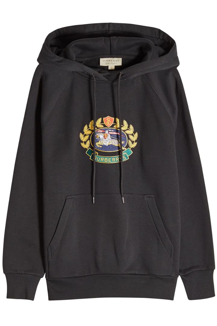 Burberry Burberry Embroidered Cotton Hoody