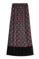 Mcq Alexander Mcqueen Mcq Alexander Mcqueen Printed Silk Skirt With Velvet