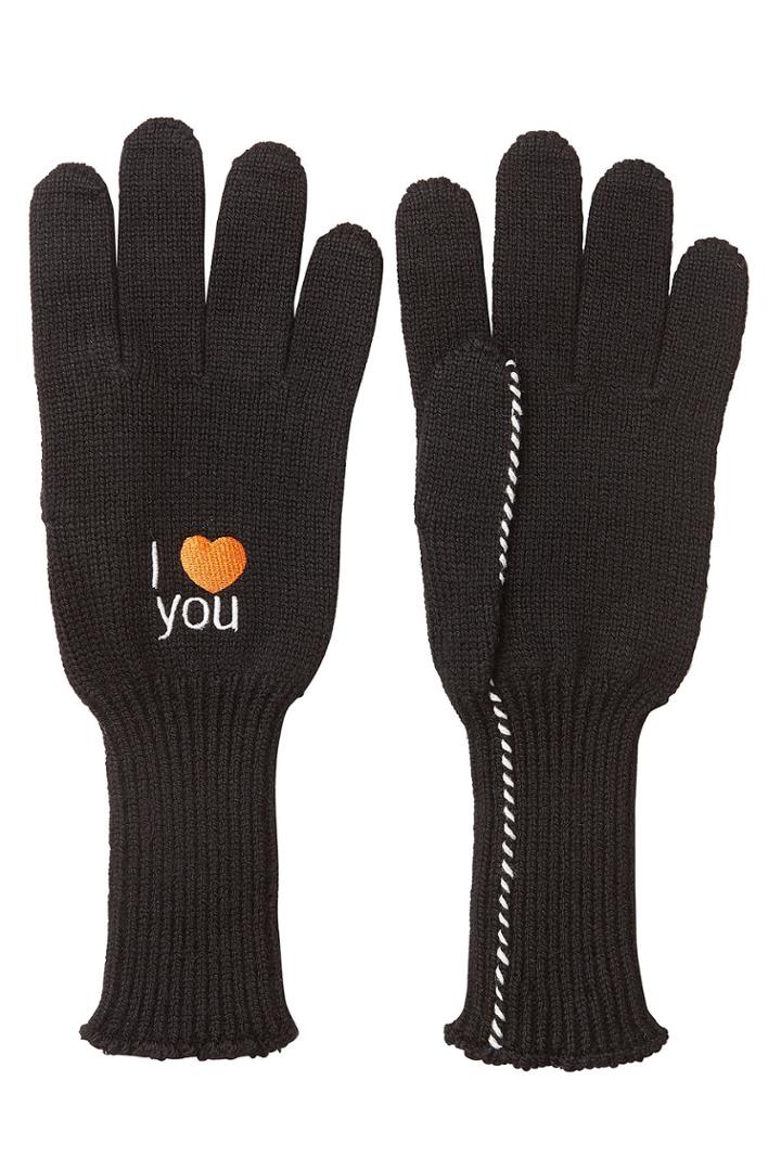 Raf Simons Raf Simons Embroidered Wool Gloves