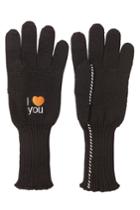 Raf Simons Raf Simons Embroidered Wool Gloves
