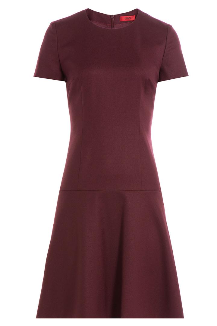 Hugo Hugo Virgin Wool Dress - Purple