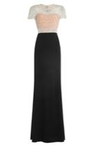 Jenny Packham Jenny Packham Two-tone Gown With Crystal-embellished Bodice - Black