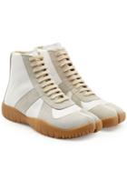 Maison Margiela Maison Margiela Tati Split-toe Suede And Leather Sneakers