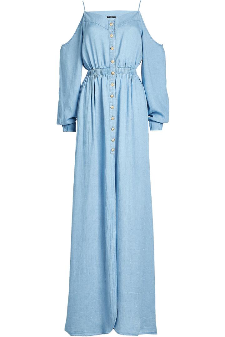 Balmain Balmain Maxi Dress With Cut-out Shoulders