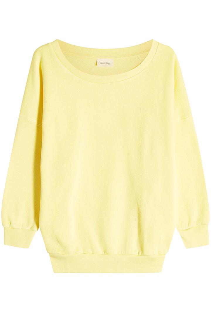 American Vintage American Vintage Cotton Sweatshirt With Cropped Sleeves