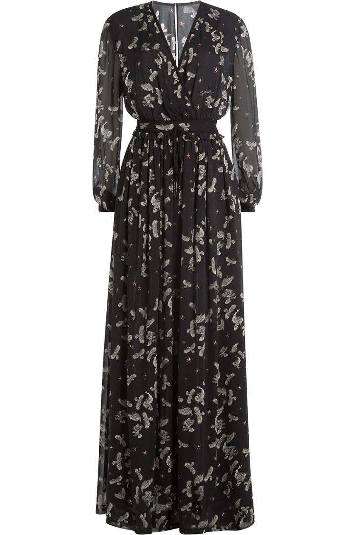 Just Cavalli Just Cavalli Printed Chiffon Maxi Dress - Black