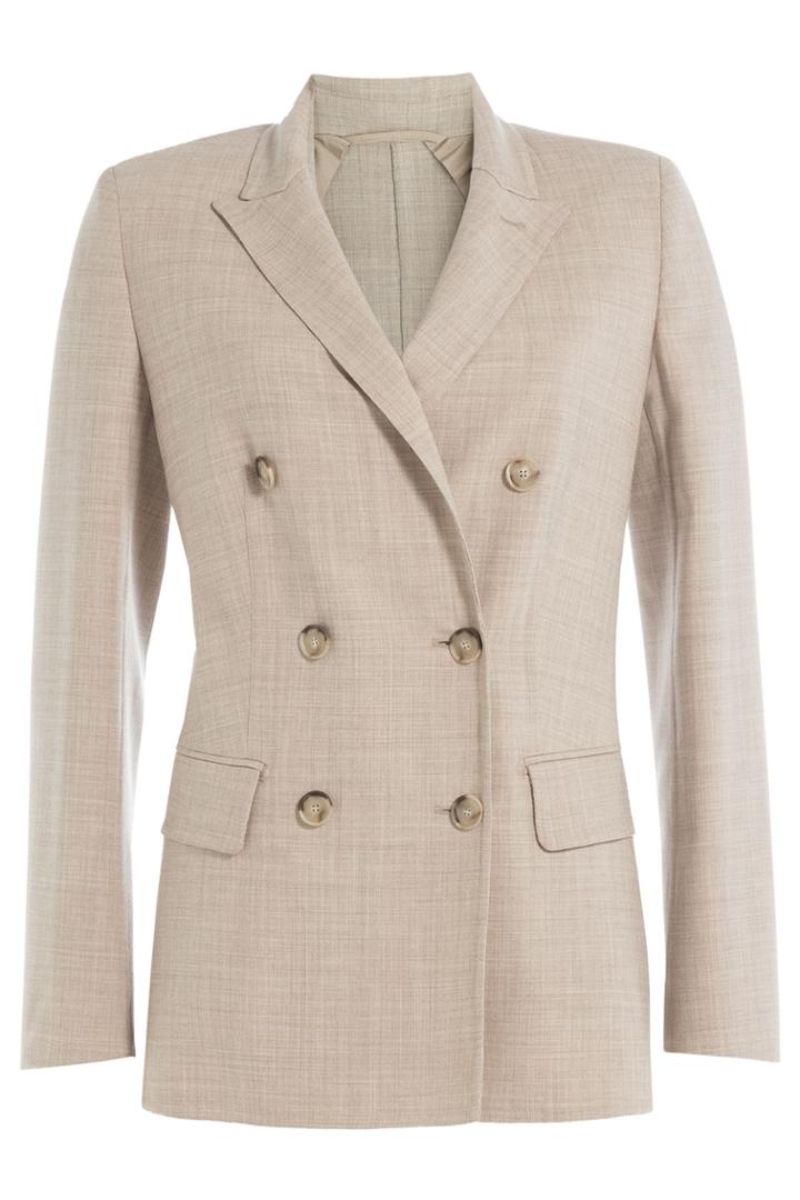 Max Mara Max Mara Virgin Wool Blazer - Beige