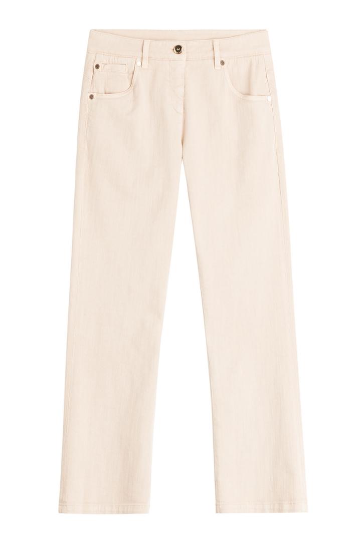 Brunello Cucinelli Brunello Cucinelli Cropped Straight Leg Jeans - Beige