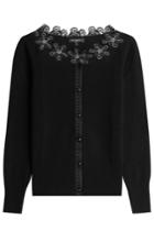 Etro Etro Wool Blend Cardigan With Lace - Black