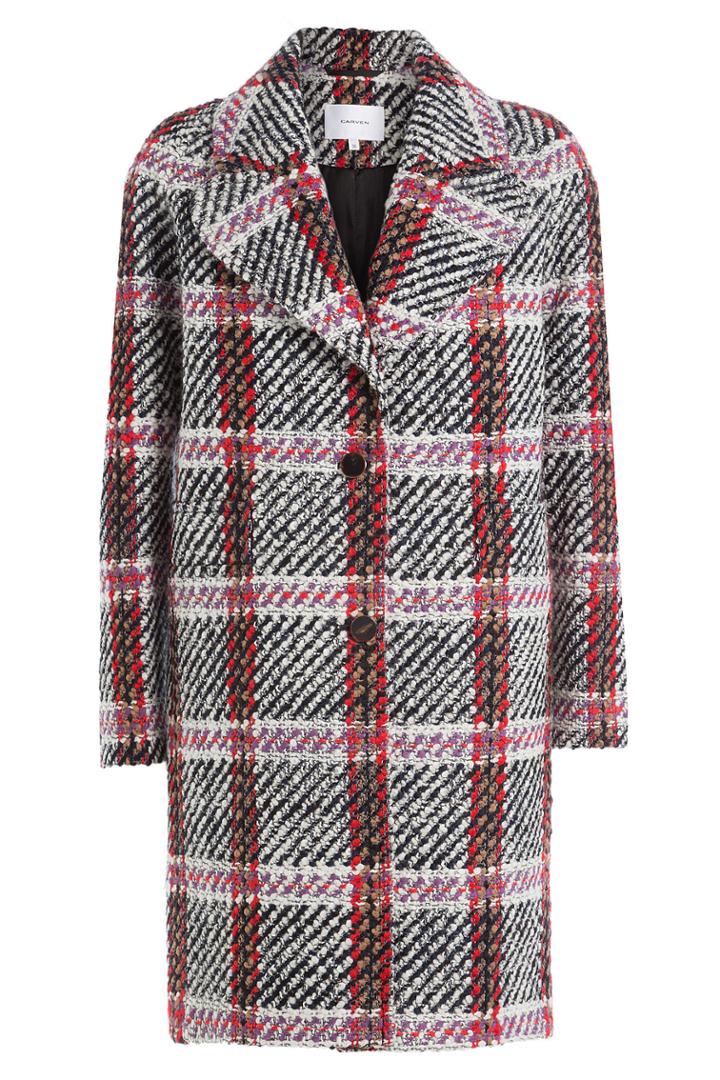 Carven Carven Printed Virgin Wool Coat - Multicolor