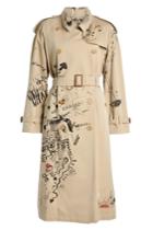 Burberry Burberry Eastheath Doodle Cotton Trench Coat