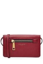 Marc Jacobs Marc Jacobs Gotham City Leather Wallet With Shoulder Strap - Red