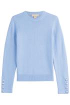 Michael Kors Michael Kors Cashmere Pullover With Buttoned Cuffs - Blue