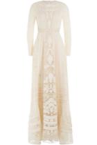 Valentino Valentino Embellished Lace Floor Length Gown