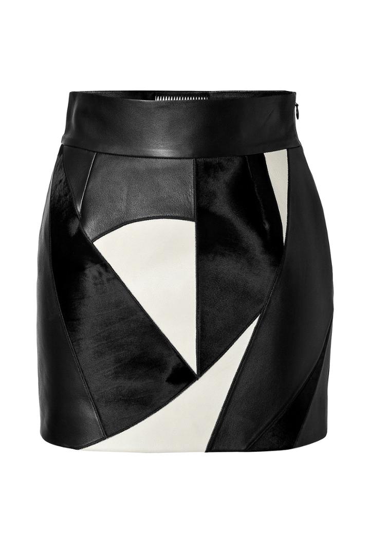 Fausto Puglisi Fausto Puglisi Leather Patchwork Skirt - Multicolored