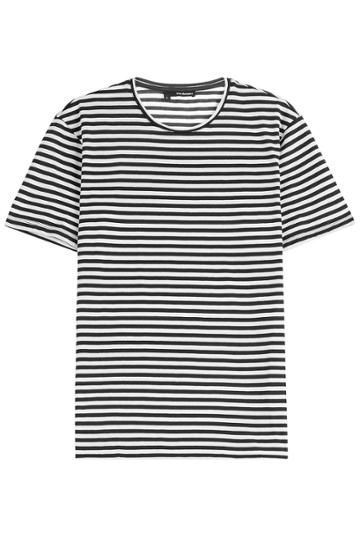 The Kooples The Kooples Striped Cotton-blend T-shirt - Stripes