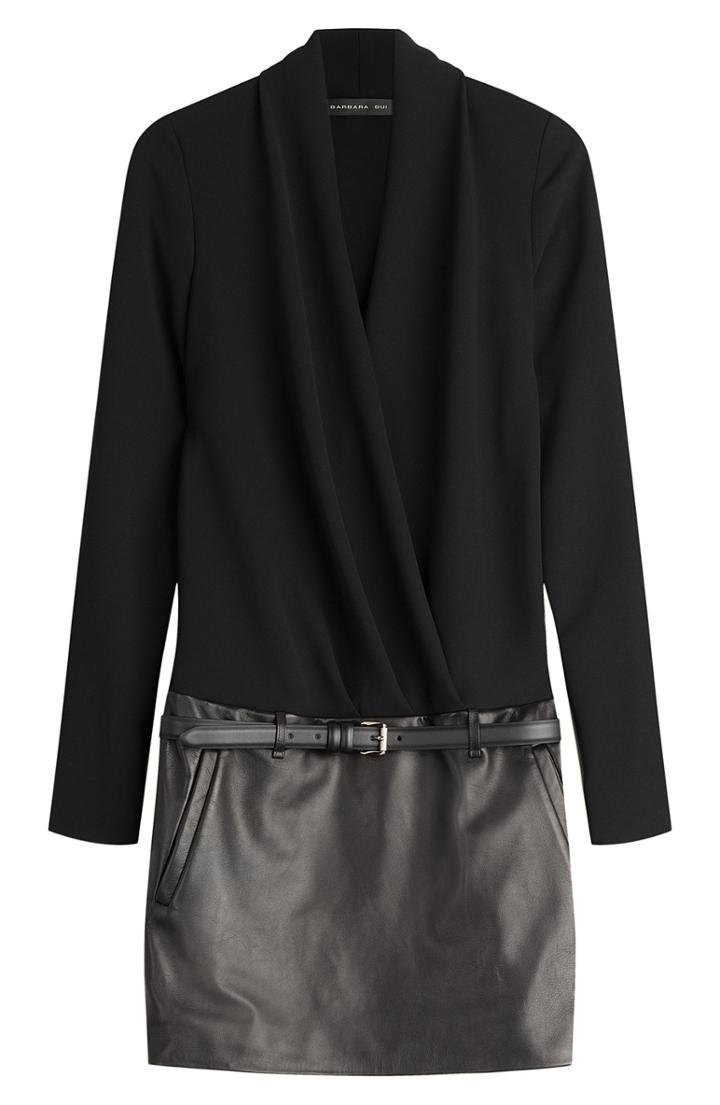 Barbara Bui Mixed-media Leather Dress
