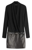 Barbara Bui Mixed-media Leather Dress