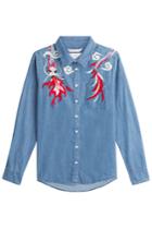 Seafarer Seafarer Embroidered Denim Shirt - Blue
