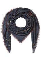 Valentino Valentino Printed Scarf With Cashmere, Silk And Wool