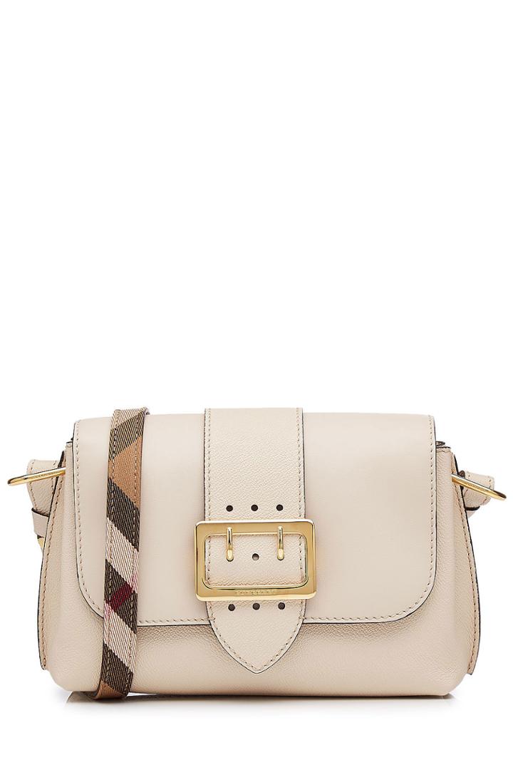 Burberry Burberry Leather Shoulder Bag With Buckle Detail