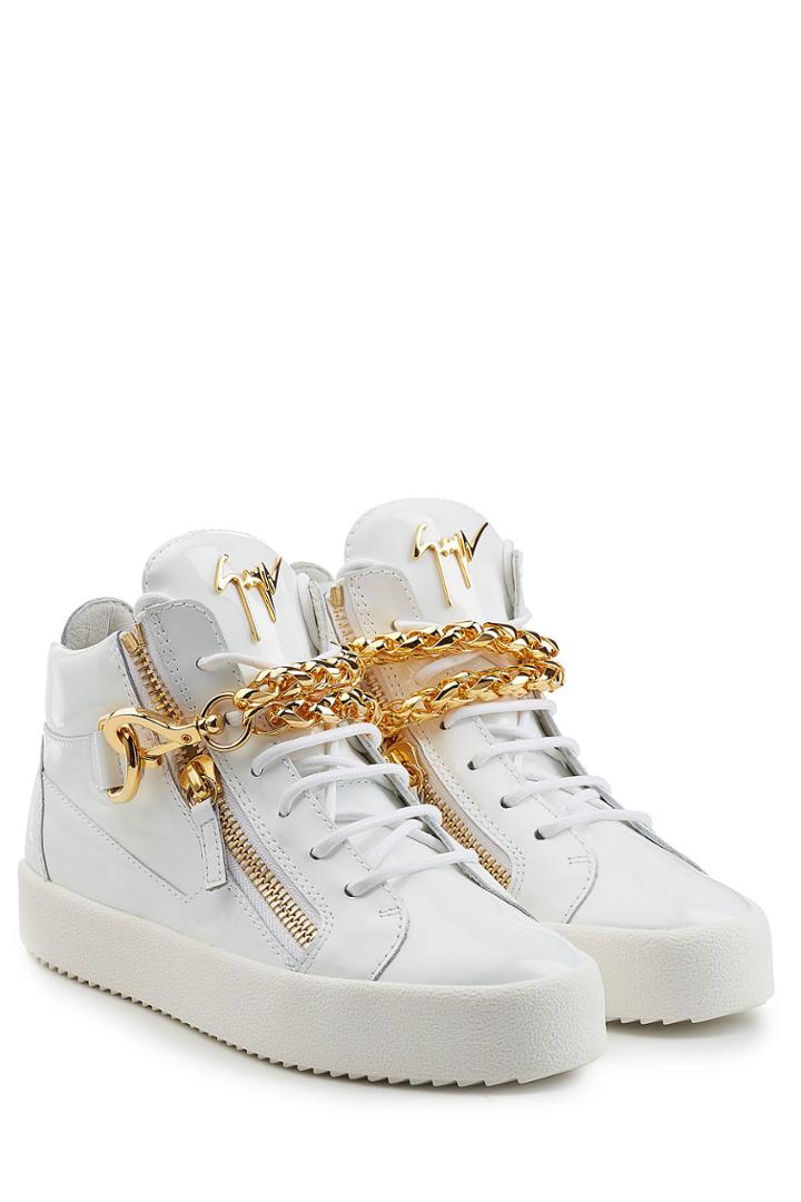 Giuseppe Zanotti Giuseppe Zanotti Patent Leather Sneakers - White