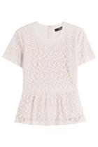 Steffen Schraut Steffen Schraut Cotton Blend Lace Top With Peplum