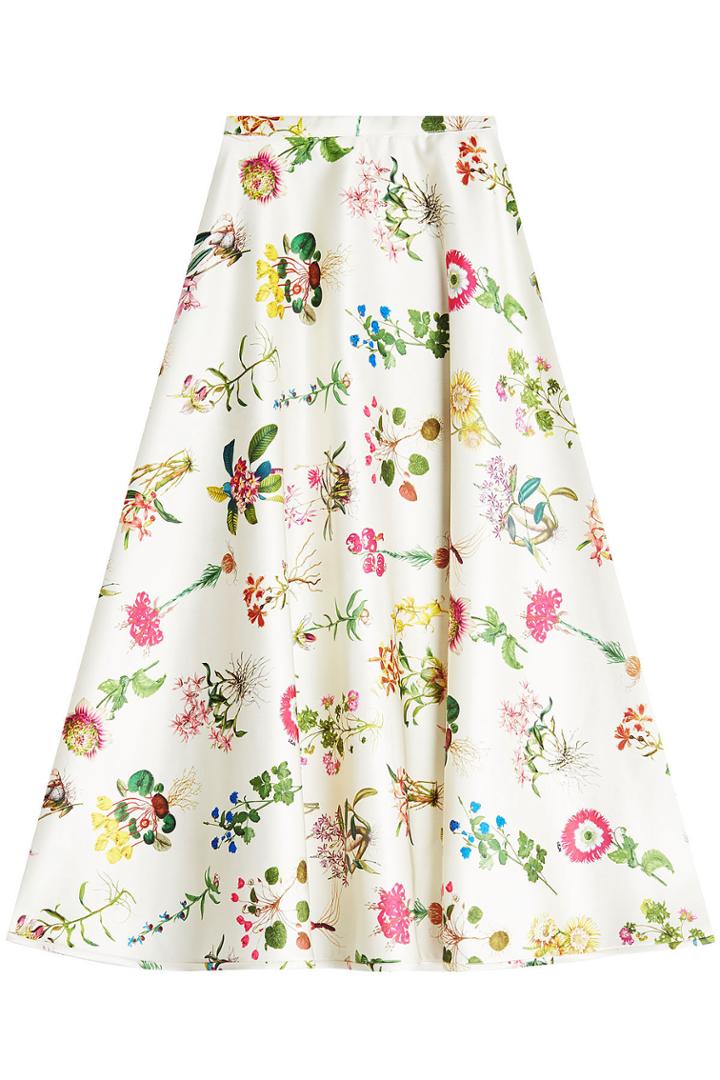 N 21 N&deg;21 Printed Satin Midi Skirt