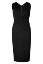Donna Karan Donna Karan Black Side Pleated Dress - Black