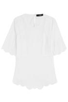 Steffen Schraut Steffen Schraut Embroidered Cotton Top - White