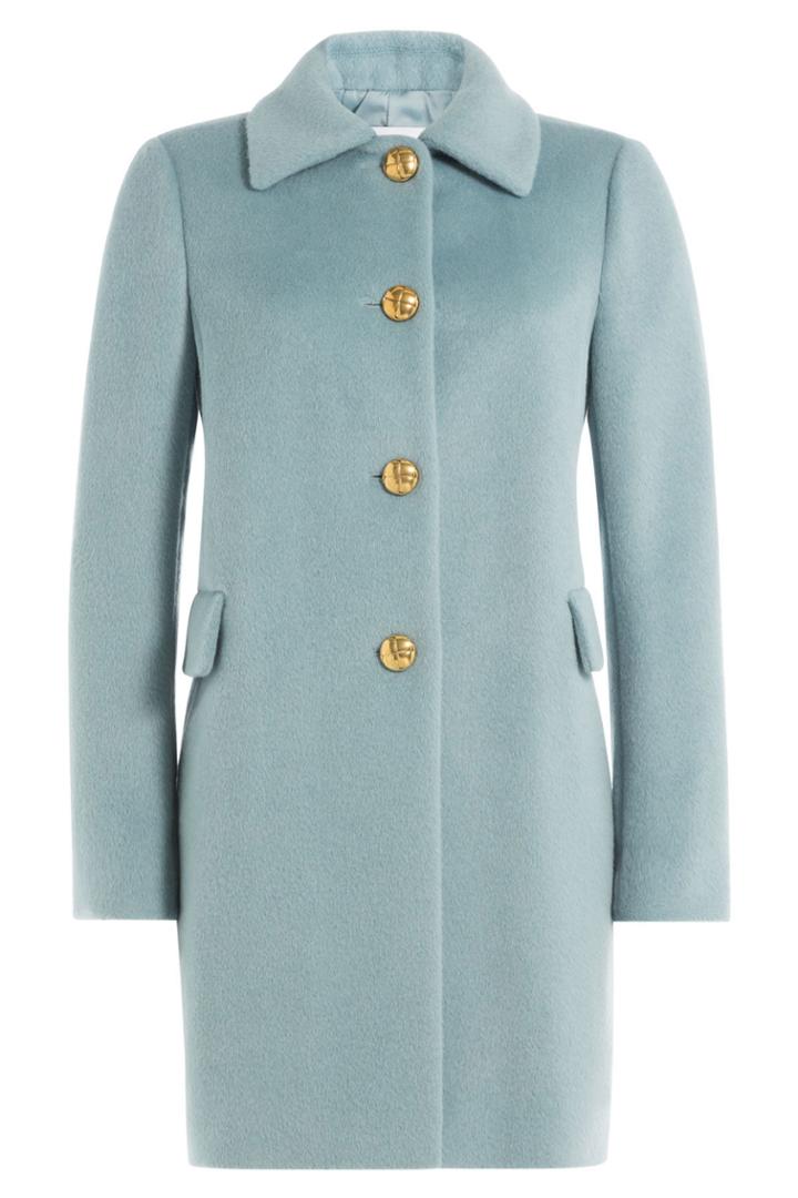 R.e.d. Valentino R.e.d. Valentino Coat With Alpaca And Wool - Blue