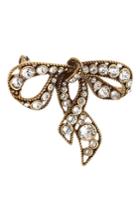 Marc Jacobs Marc Jacobs Crystal Embellished Bow Brooch - Gold