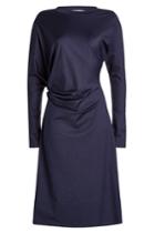 Jil Sander Jil Sander Draped Cotton Dress - Blue