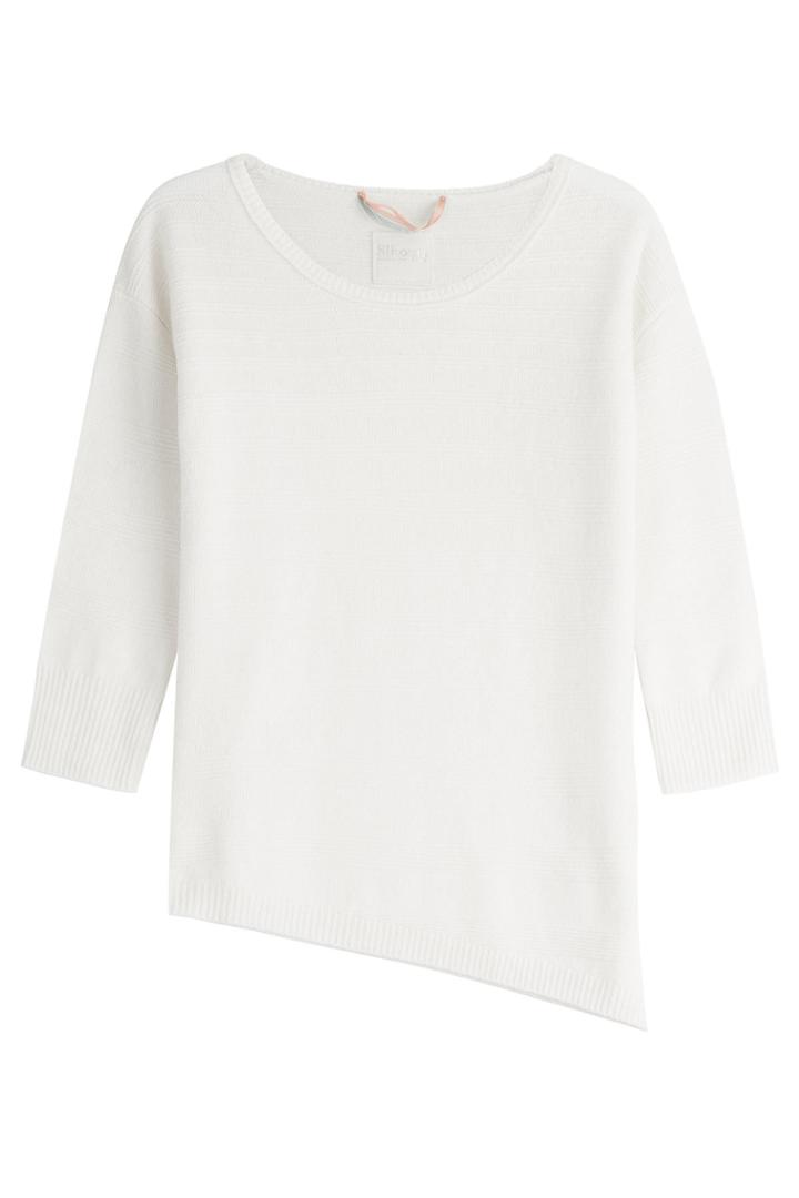 81 Hours 81 Hours Cashmere Pullover With Asymmetric Hem - White